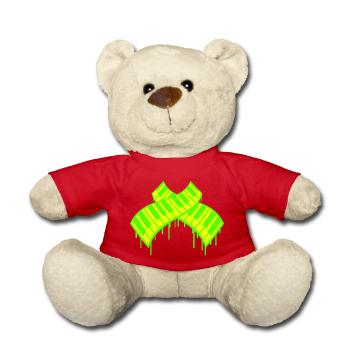 Graffiti Drop Piano Keys DJ Musical Instrument - Teddy Bear - red - Front