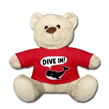 Plongez ! - Drôle de baleine - Nounours - rouge - Devant