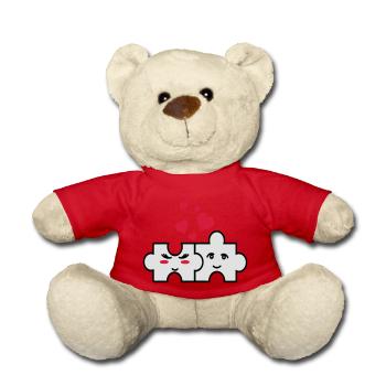 Puzzle-Paar - Teddy - Rot - Vorne