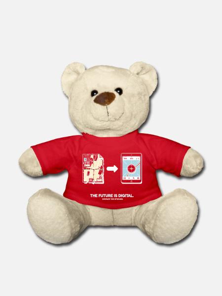 The Future is Digital Embrace The Upgrade - Teddy Bear - red