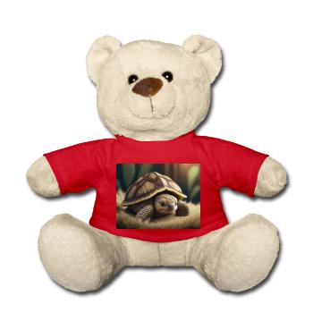 Cute animals doing hibernation – turtle - Teddy Bear - red - Front