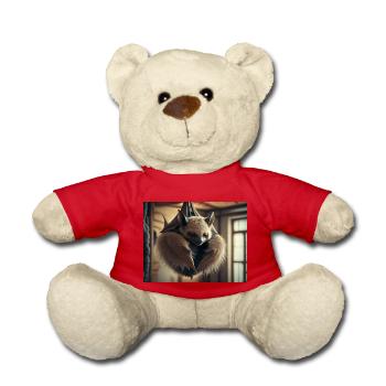Animaux mignons qui se refroidissent – chauve-souris - Nounours - rouge - Devant