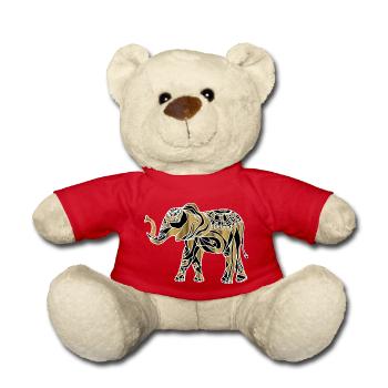 Éléphant - Nounours - rouge - Devant