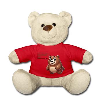 Bear Comic Cute - Teddy Bear - red - Front