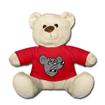 Souris épuisée triste désespérément fatiguée souffrance douce - Nounours - rouge - Devant