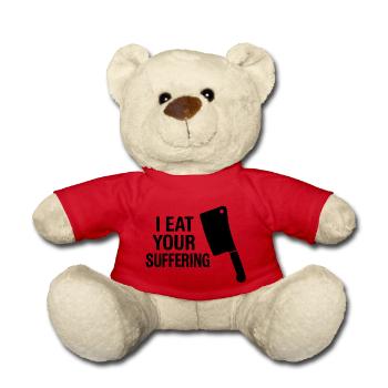 I eat your suffering | Pig Pain - Teddy Bear - red - Front