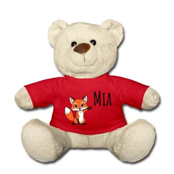 Renard - Je m’appelle Mia - Mignon animal de la forêt - Nounours - rouge - Devant