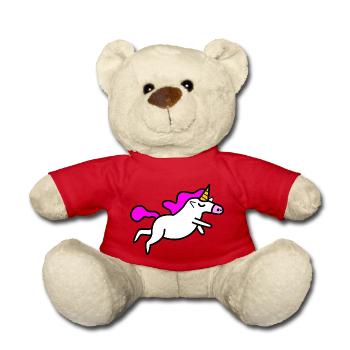 Unicorn Fly Unicorn - Teddy Bear - red - Front