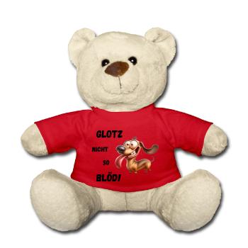 Don't stare so stupidly! Dachshund - Teddy Bear - red - Front