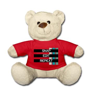 SNAP EDIT REPEAT - PHOTOGRAPHY T-SHIRT - Teddy Bear - red - Front