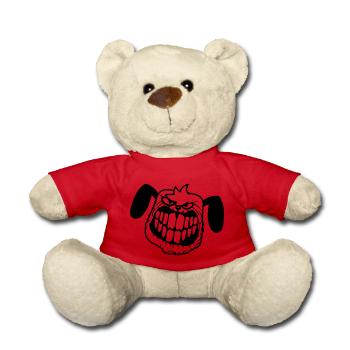 chien monstre méchant dangereux dents sourire sourire - Nounours - rouge - Devant