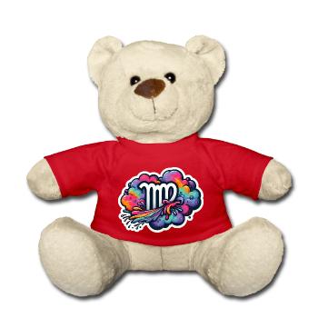 Couleur du zodiaque : Vierge - Nounours - rouge - Devant