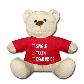 SINGLE DEAD INSIDE - Nounours - rouge - Devant