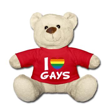 I Love Gays - Teddy - Rot - Vorne