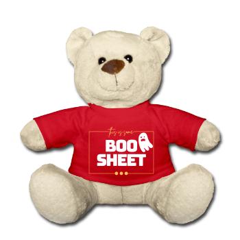This is Some Boo Sheet - Teddy Bear - red - Front