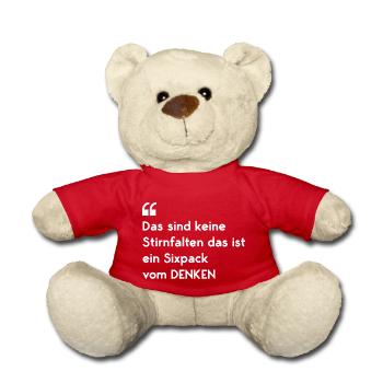 witzige sprüche sixpack vs. falten - Teddy - Rot - Vorne