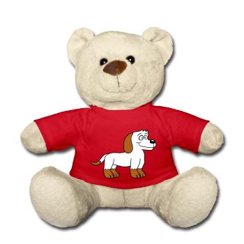 chien se tient mignon petit chiot heureux animal de compagnie - Nounours - rouge - Devant