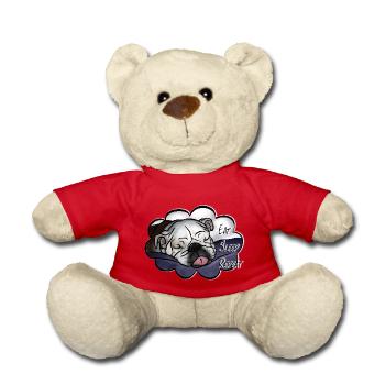 Eat Sleep Repeat Bulldog - Teddy - Rot - Vorne