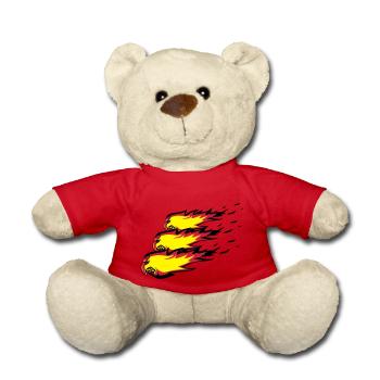 Fire flame fireball formation agro - Teddy Bear - red - Front