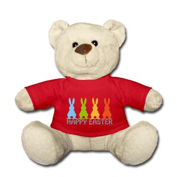 Easter/Ostern - Bo-Grafik - Teddy - Rot - Vorne