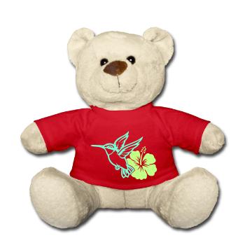 kolibri vogel hibiskus - Teddy - Rot - Vorne