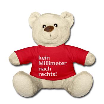 kein millimeter nach rechts! - Teddy - Rot - Vorne