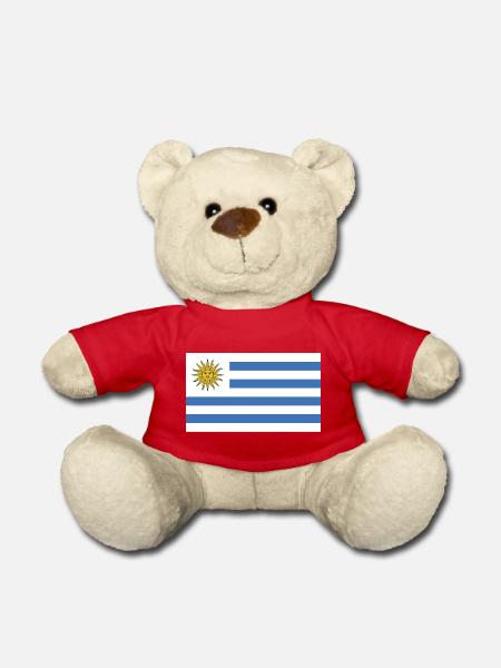 Uruguay National Flagge - Teddy - Rot