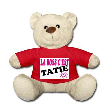 La patronne c"est TATIE - Nounours - rouge - Devant