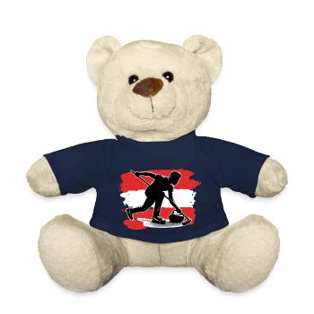 Curling avec drapeau autrichien - Nounours - bleu marine - Devant
