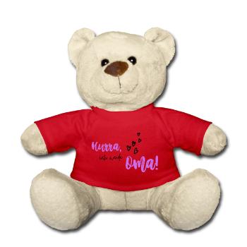 Hurra, ich werde Oma - Teddy - Rot - Vorne