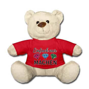 Einfach nur machen - Teddy - Rot - Vorne