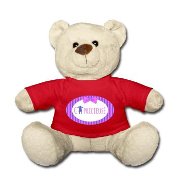 Design capricieuse Violet - Nounours - rouge - Devant