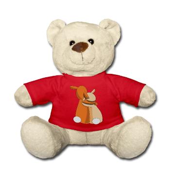 Bunnies Friendship - Teddy Bear - red - Front