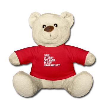 Bibliothek Kartennummer - Teddy - Rot - Vorne