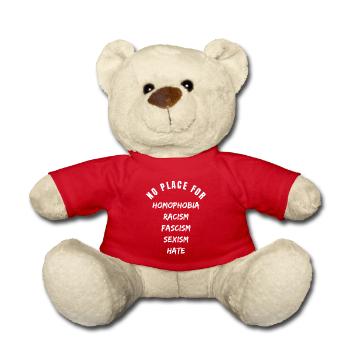 No place for racism - Teddy Bear - red - Front