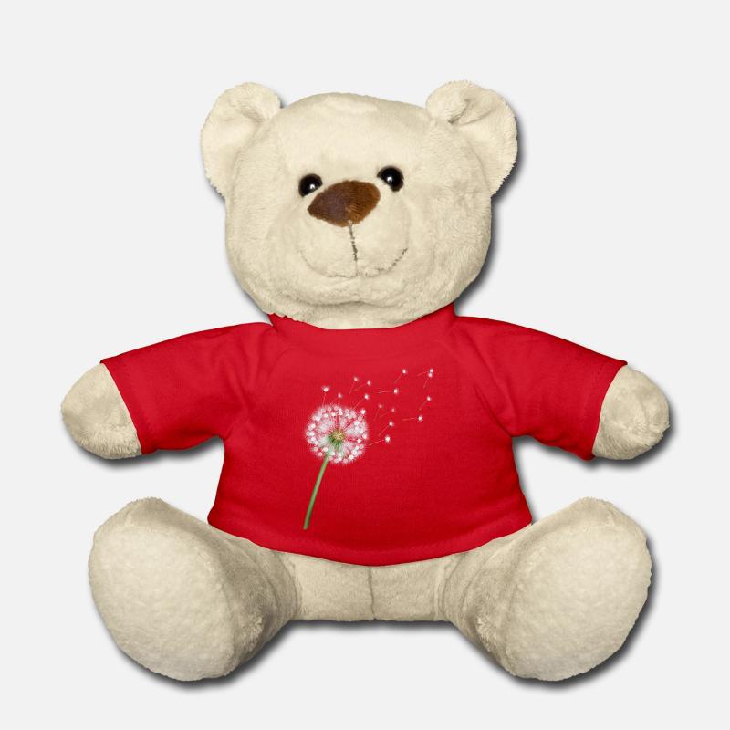 Löwenzahn Natur Gärtner Blumen Pusteblume Geschenk - Teddy - Rot