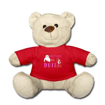 RSG Rhythmische Sportgymnastik Spruch Dutt - Teddy - Rot - Vorne