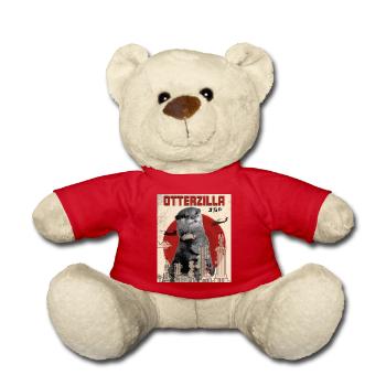 Otterzilla Filmplakat mit Otter Geschenkidee - Teddy - Rot - Vorne