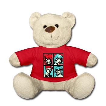 Is this pop art? The diversity of women - Teddy Bear - red - Front