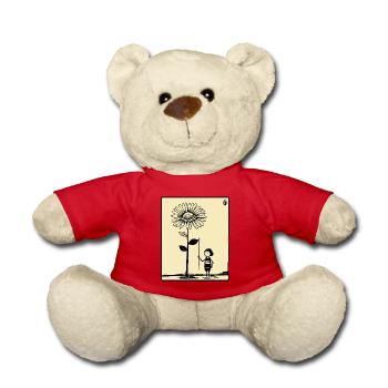 Das winzige Mädchen und die Sonnenblume - Teddy - Rot - Vorne