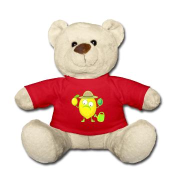 Lemon Lemon Lemon Gardener Farmer Garden - Teddy Bear - red - Front