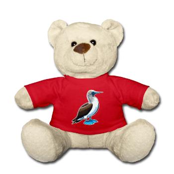 Bird Blue Footed Booby Birds Bird Gift - Teddy Bear - red - Front
