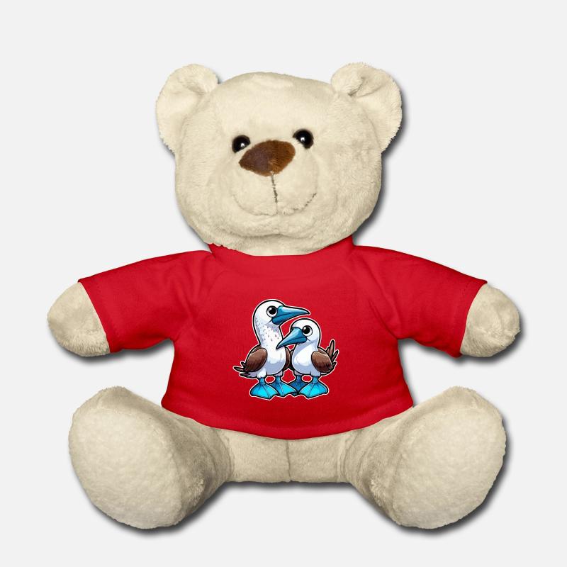 Vogel Blaufuß Tölpel Vogel Geschenk - Teddy - Rot