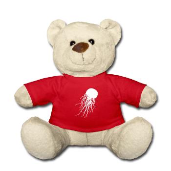 Chemise graphique nautique - Jellyfish Tentacules Fun - Nounours - rouge - Devant