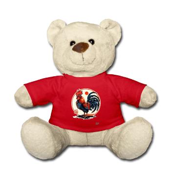 Coq fort, cool et fier - Nounours - rouge - Devant