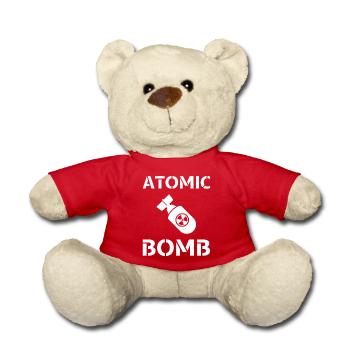 ATOMIC BOMB - bombe atomique ! - Nounours - rouge - Devant