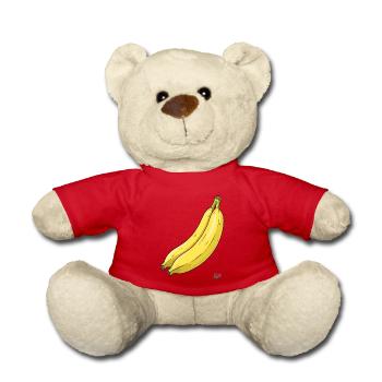 Deux bananes sont une paire de bananes - Nounours - rouge - Devant