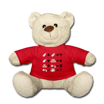 Können Sie diese mathematische Aufgabe lösen? - Teddy - Rot - Vorne