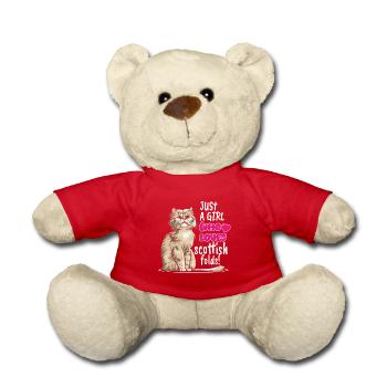 Scottish Fold Cat - Teddy Bear - red - Front