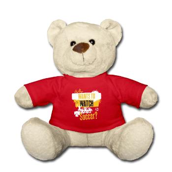 Qui veut regarder le football ? Diffusion des fans de football - Nounours - rouge - Devant